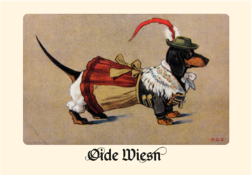 Oide Wiesn™ Magnet Dackel Dirndl