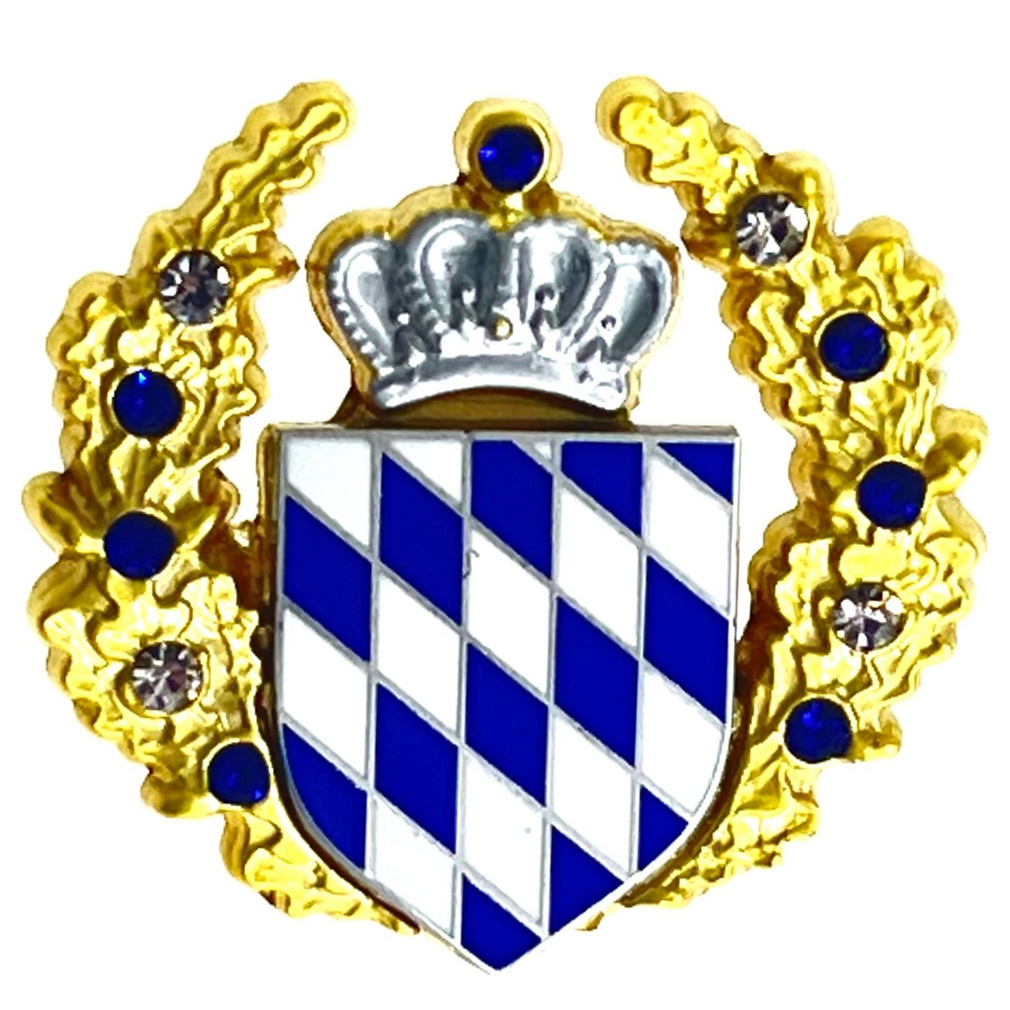 Pin Wappen  Kranz Gold