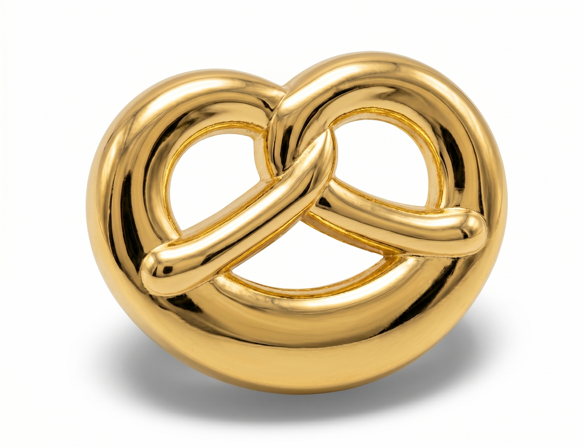 Anstecker Brezn gold