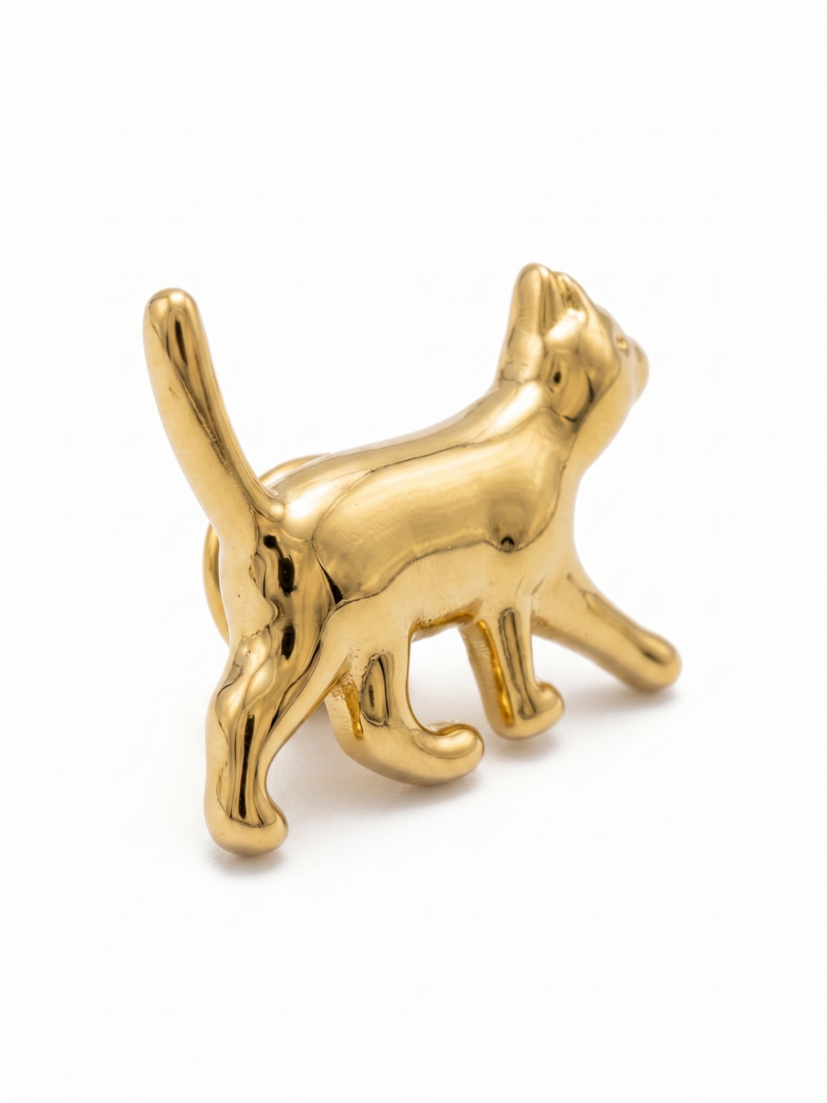 Anstecker Katze gold