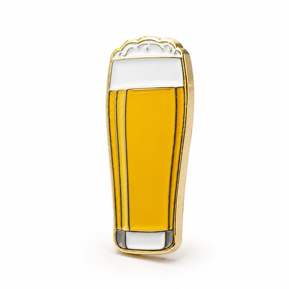 Anstecker Bierglas