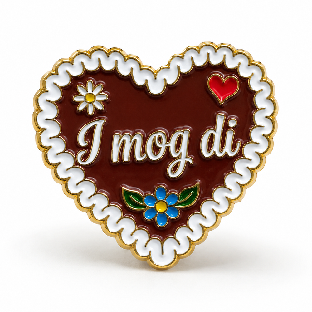 Anstecker Lebkuchenherz "I mog di"