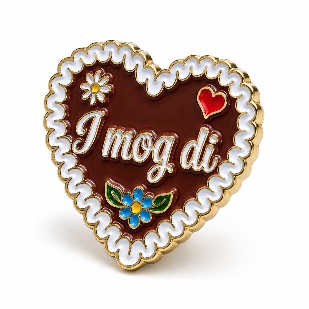 Anstecker Lebkuchenherz "I mog di"
