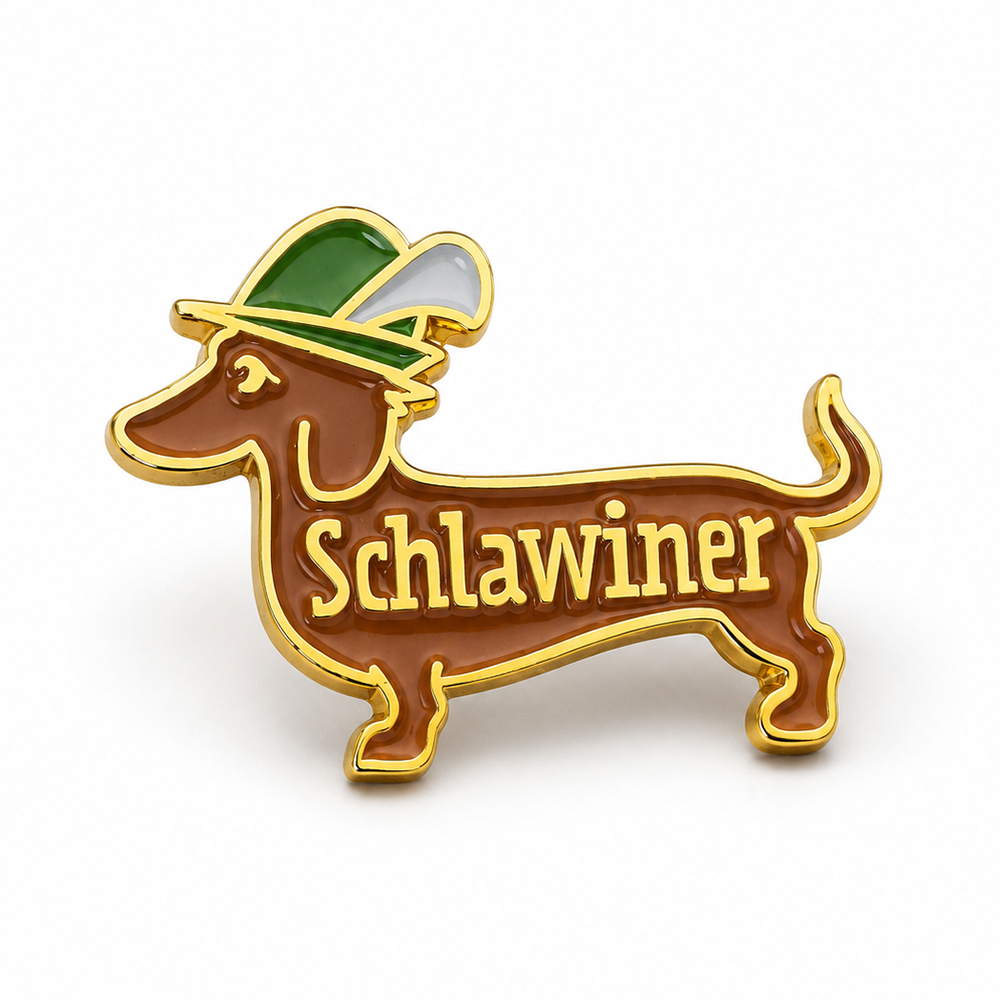 Anstecker Spruch "Schlawiner" bunt