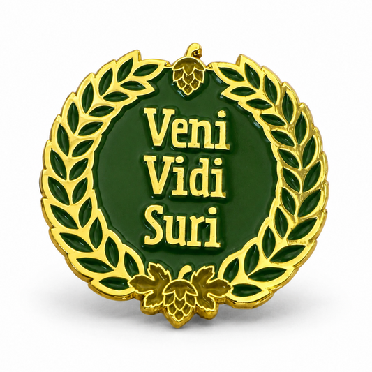 Anstecker Spruch Veni Vidi Suri