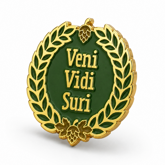 Anstecker Spruch Veni Vidi Suri