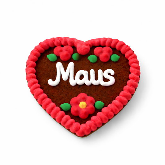 Edle Trachtenfilzherzen - Maus