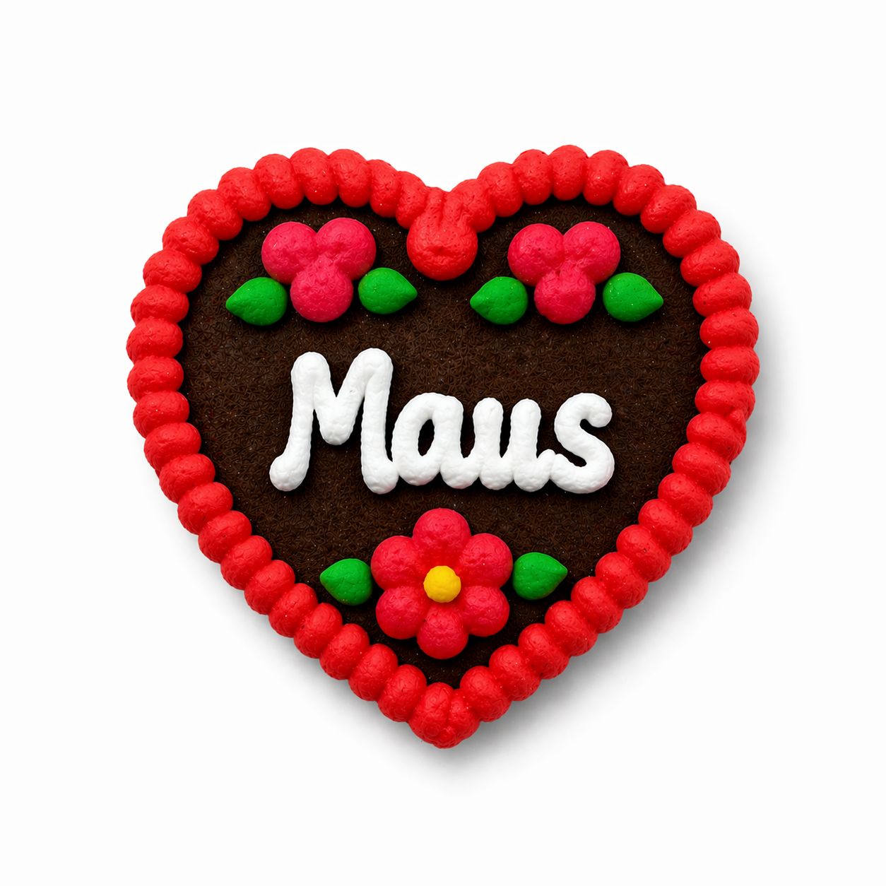 Edle Trachtenfilzherzen - Maus