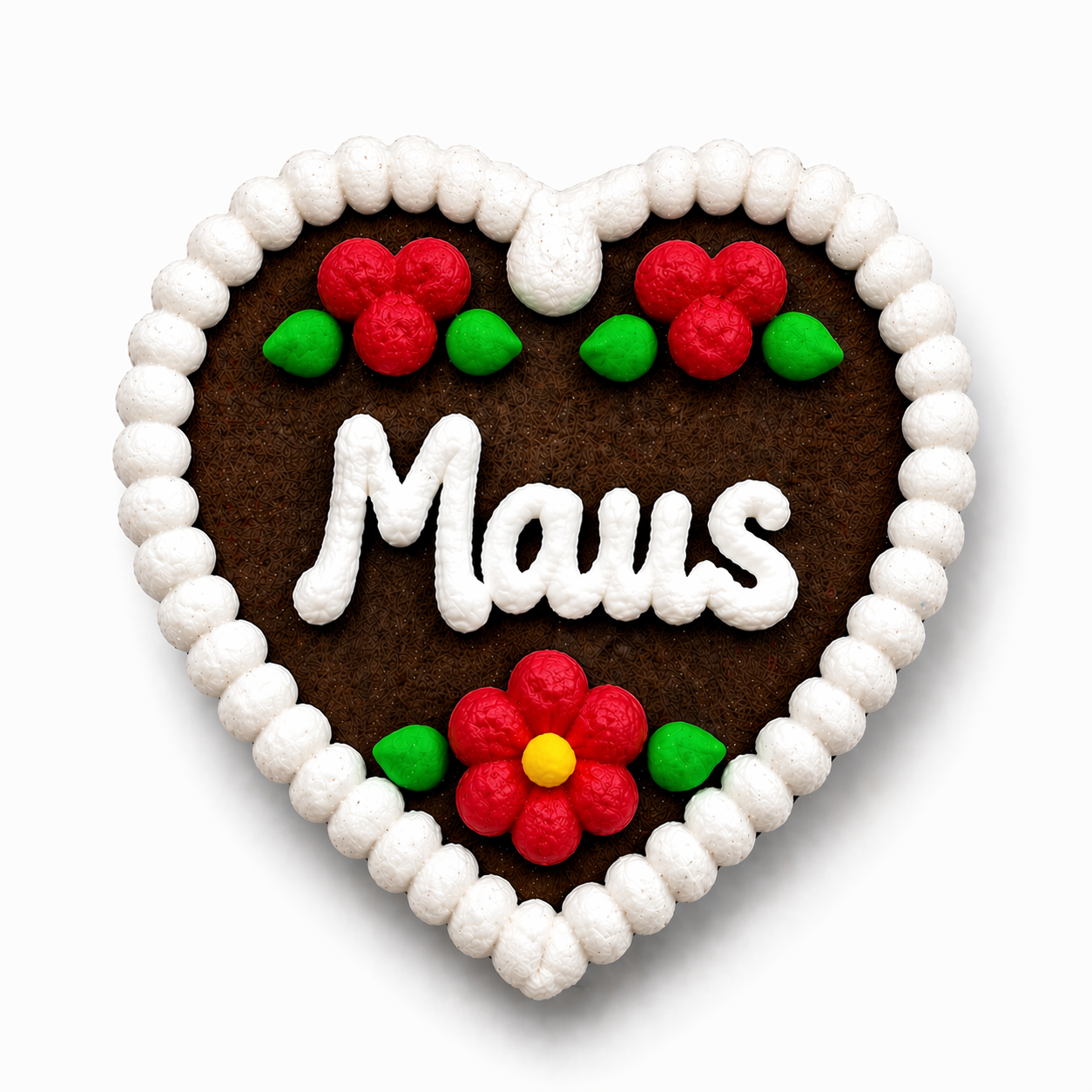 Edle Trachtenfilzherzen - Maus
