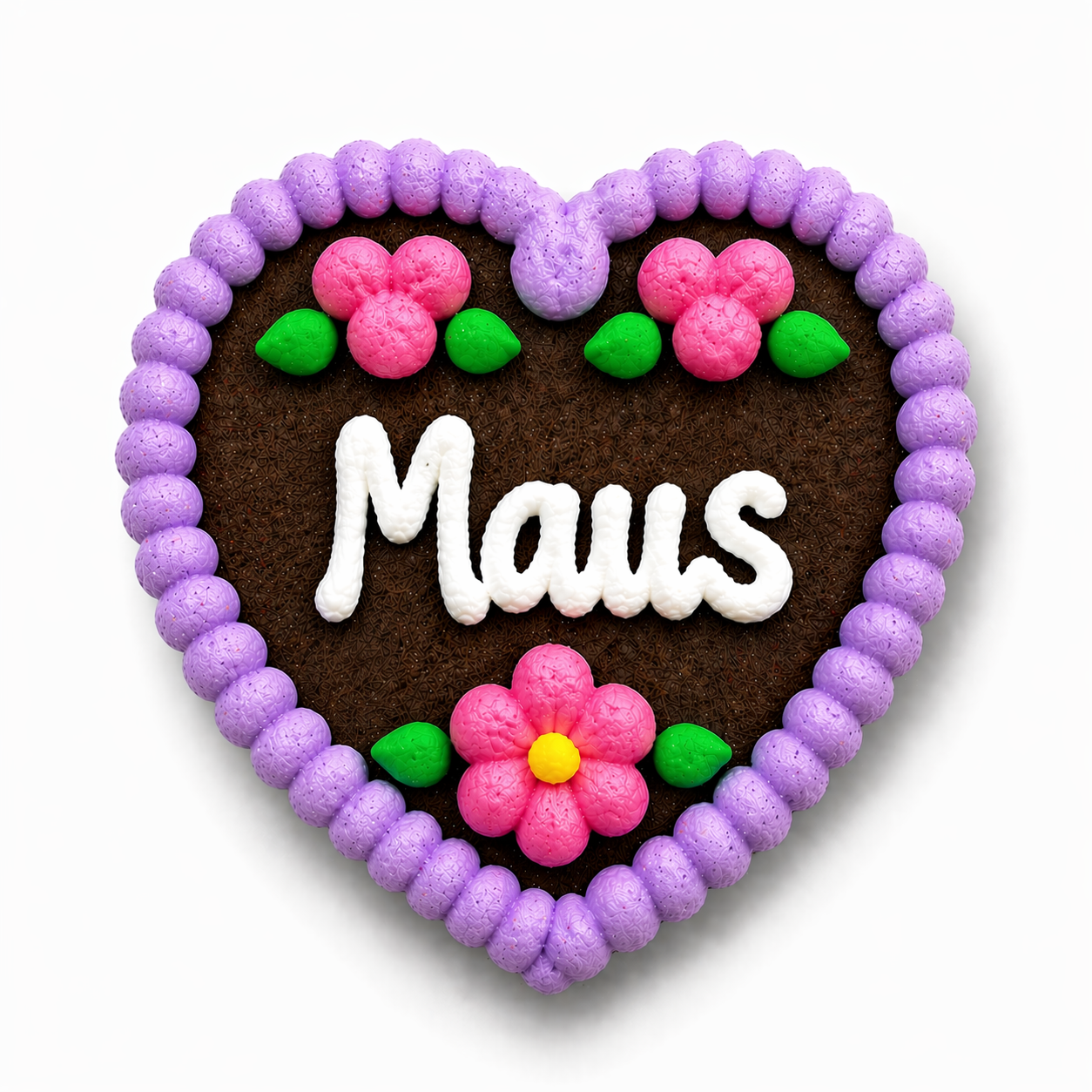 Edle Trachtenfilzherzen - Maus