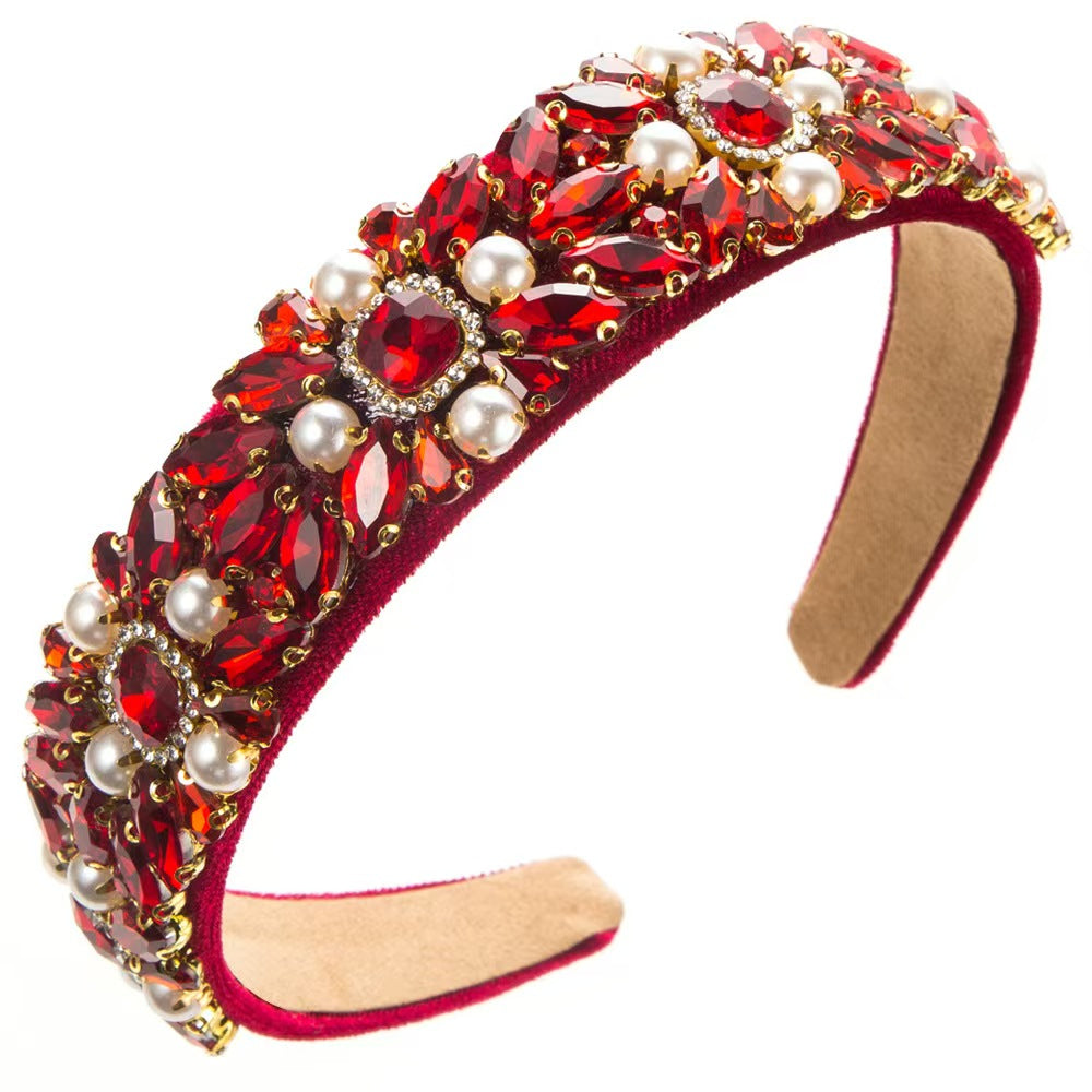Haarreif Diamant rot