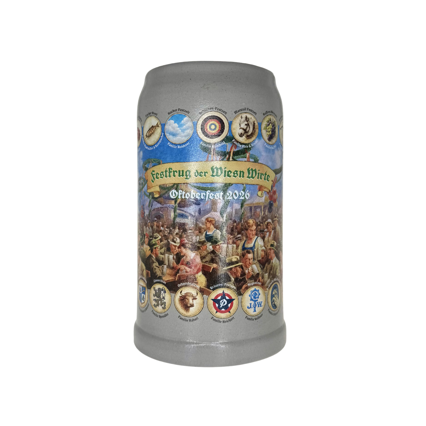 Wiesn Wirte Krug 2026 echt Salzglasiert ohne Zinndeckel