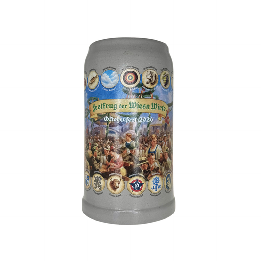 Wiesn Wirte Krug 2026 echt Salzglasiert ohne Zinndeckel