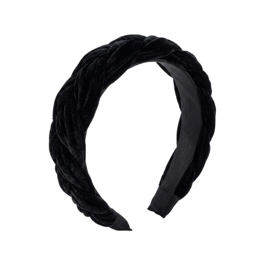 Haarreif Samt Schwarz