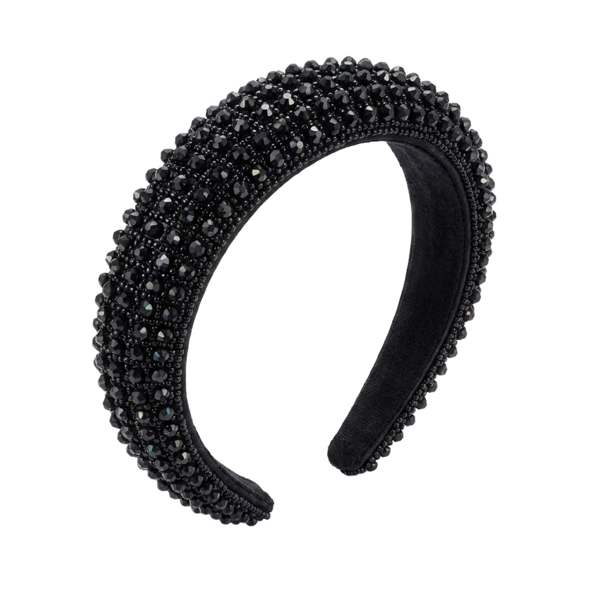 Haarreif Strass schwarz