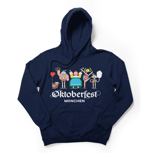 Oktoberfest München™ Happy Bayern Hoodie Navy