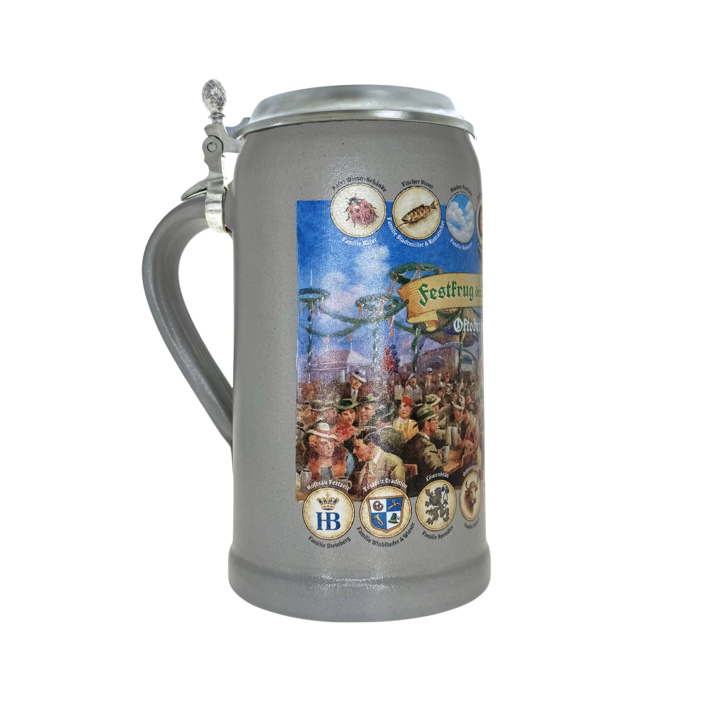 Wiesn Wirte Krug 2026 echt Salzglasiert mit Zinndeckel