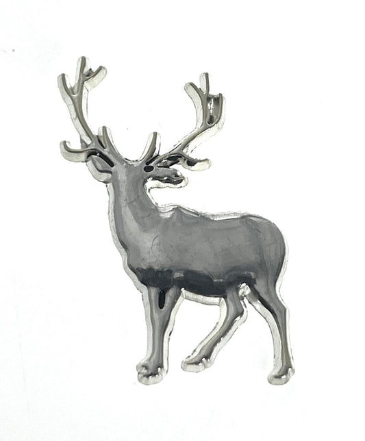 Pin Hirsch Silber