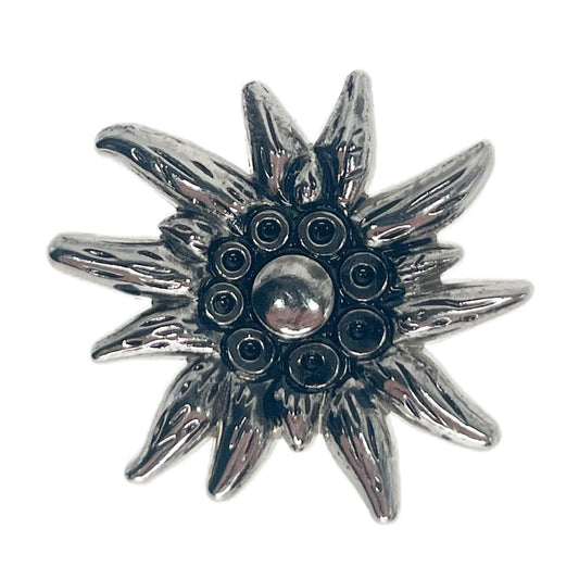 Pin Edelweiß Silber groß