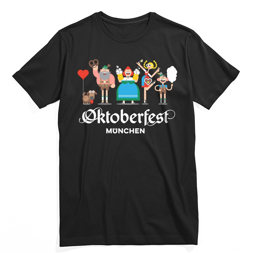 Oktoberfest München™ Happy Bayern Shirt Schwarz