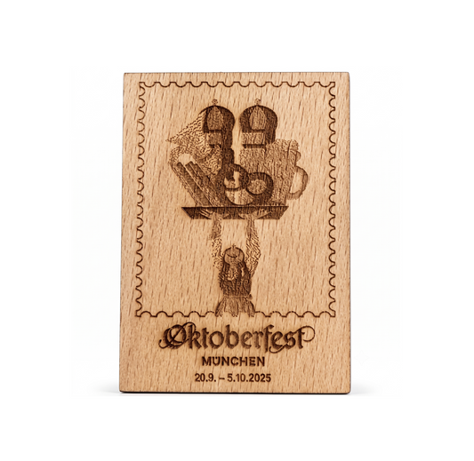 Oktoberfest™ Holzmagnet 2025 Groß