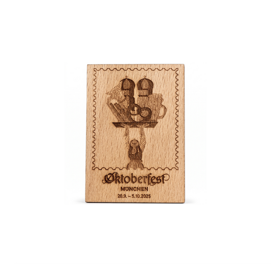 Oktoberfest™ Holzmagnet 2025 Klein