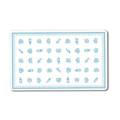 Frühstücksbrett bayerische Icons, weiß-blau