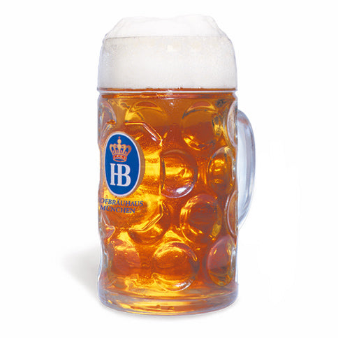 Hofbräuhaus Bierkrug Isarseidel Glas   1,0 l