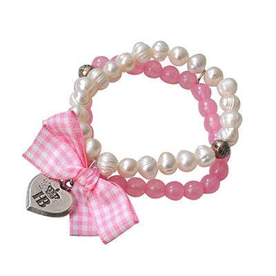 Hofbräuhaus Perlenarmband Vichy, rosa