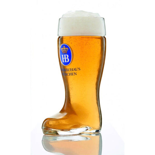 Glas Bierkrug Stiefel Hofbräuhaus 0,5L